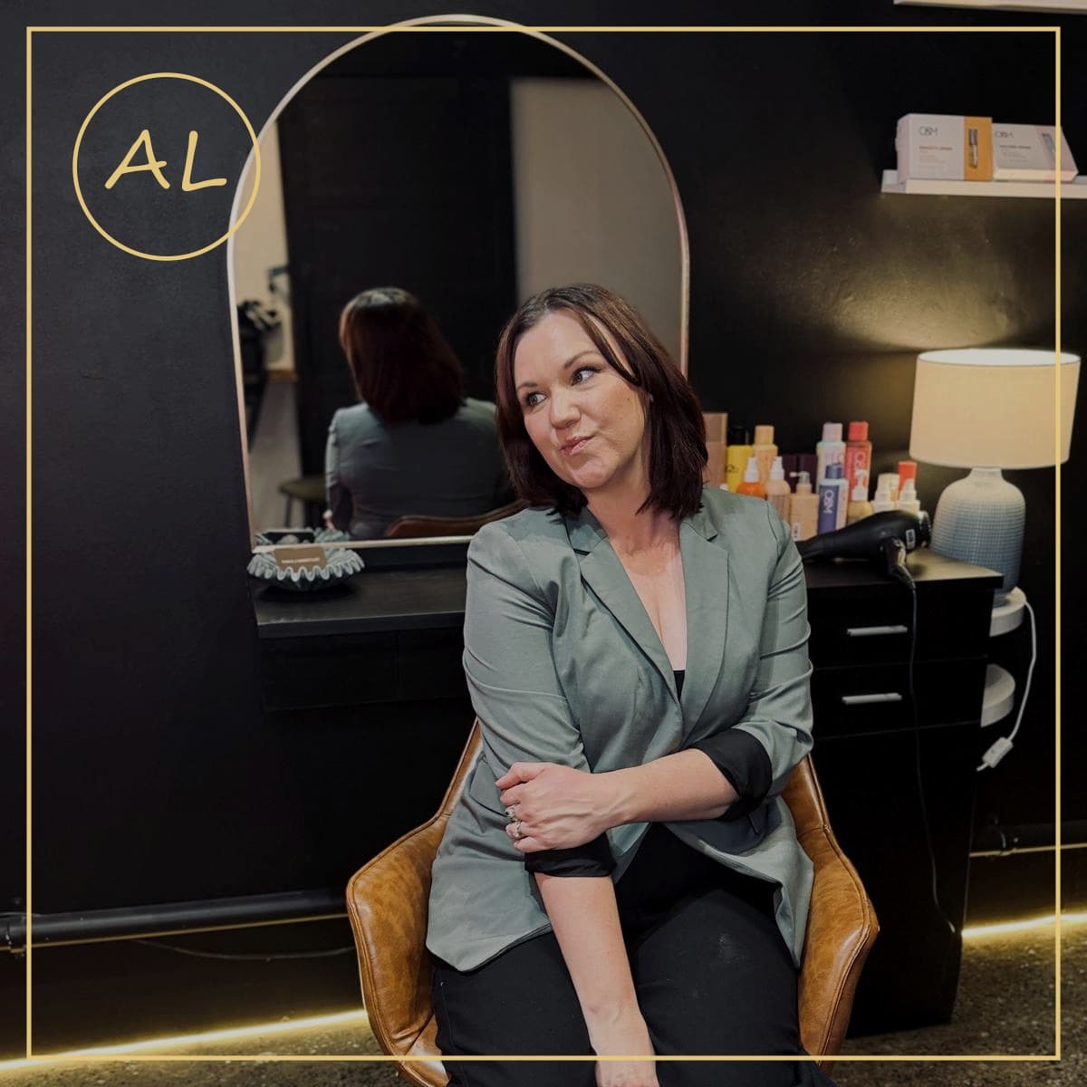 Amber Linane in her studio